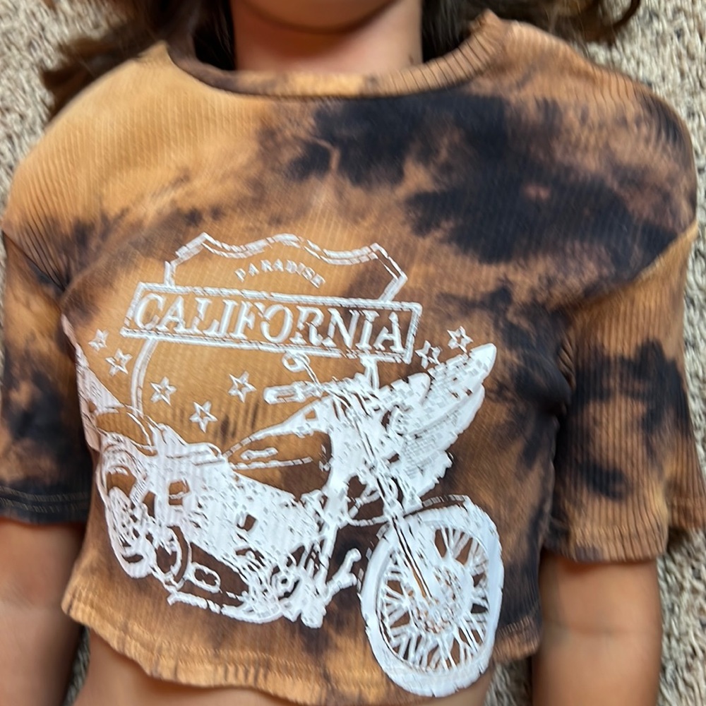 Tie dye crop for kids shein size 8-9